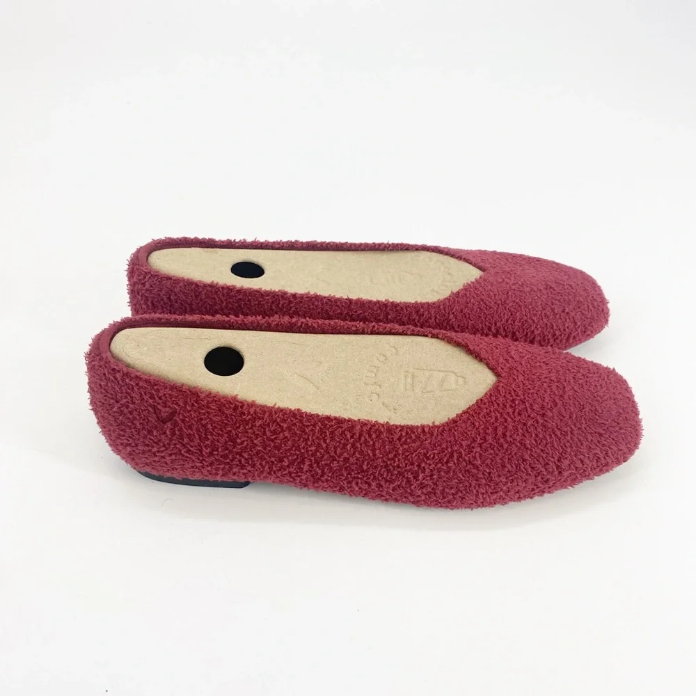 Vivaia Margot 2.0 Terry Knit Flats in Bordeaux Sz 39 - Picture 7 of 8